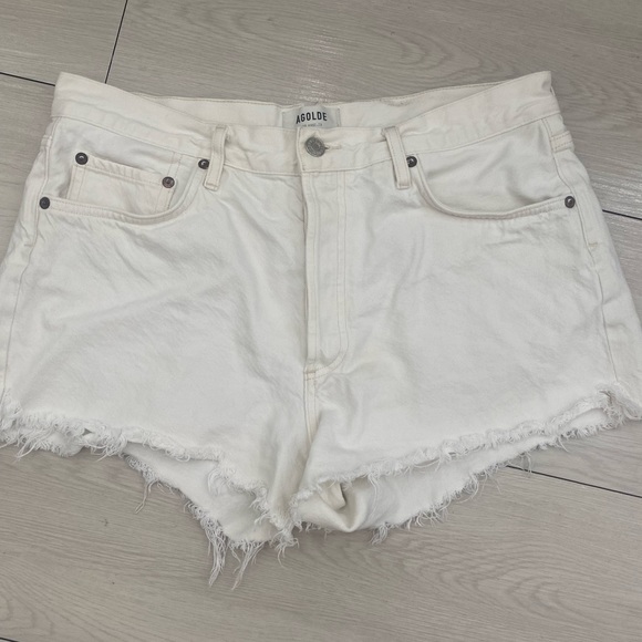 Agolde Parker Vintage Cut Off Short in Tissue - Picture 5 of 6